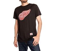 Calhoun NHL Mens Loose Fit Performance Rashguard Wicking Short Sleeve Shirt, Detroit Red Wings, Large