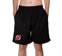 Calhoun NHL Men's Team Logo Air Mesh Shorts (New Jersey Devils, Medium)