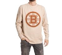 Calhoun NHL Surf & Skate Men's Acid Wash Distressed Logo Long Sleeve Vintage Style Shirt, Boston Bruins, M