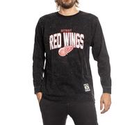 Calhoun NHL Surf & Skate Mens Acid Wash Long Sleeve Cotton Shirt - The Lakeside Collection, Detroit Red Wings, Medium