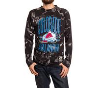 Calhoun NHL Surf & Skate Mens Crystal Tie Dye Long Sleeve Cotton Shirt - The Sunset Collection, Colorado Avalanche, XL