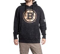 Calhoun NHL Surf & Skate Mens 'Golden Era' Team Logo Acid Wash Pullover Hoodie, Boston Bruins, Large