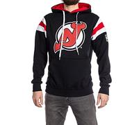 Calhoun NHL Surf & Skate Mens Varsity Retro Style Pullover Hoodie - The Coastal Collection, New Jersey Devils, M