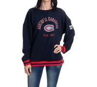 Calhoun NHL Women’s French Terry Crewneck Sweatshirt - Officially Licensed Team Pullover Sweat, Montreal Canadiens, Large
