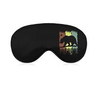 Cali California Republic State Bear Rasta Sleep Eye Mask Soft Eye Covers Blocking Lights Blindfold with Adjustable Strap for Travel Nap