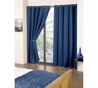 Cali Eyelet - Woven Thermal Blackout Eyelet Curtains in Navy - Width 66" x Drop 84" (168 x 213cm) - Single for Door - Emma Barclay | TJ Hughes Red