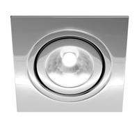 Cali IP65 35W Square Tiltable Bathroom Downlight | Polished Chrome | Steel | 92mm x 130mm x 92mm