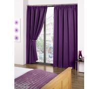 Emma Barclay - Blackout Curtains for Bedroom Living Room Thermal Insulated Woven Pencil Pleat Blackout Curtains Cali Collection (46” x 72” Inch)(Amethyst)