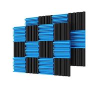 CALIBAN 24 Pcs Acoustic Foam Panels,Broadband Studio Wedge Tiles,Sound Panels Soundproof Sound Insulation Absorbing,30X30X5cm