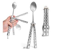 Caliber Gourmet Tactical Butterfly Bbq Tool Spoon Folding Stainless Steel
