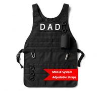 Caliber Gourmet Tactical Outdoor Camping Bbq Durable Apron With Bottle Opener Pockets And Reusable Carabiner Black