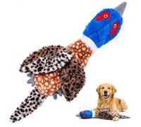 Calibonbon 24” No Stuffing Duck Dog Toy - Large Durable Plush Bird with 2 Squeakers & Crinkle Sound, Tough Chew Toy for Medium & Large Dogs, Interactive Fetch & Tug Toy for Aggressive Chewers