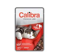 Calibra Premium Chicken and Beef for Cats - 24 x 100g