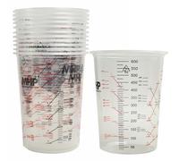 Calibrated Mixing Cup 600cc Clear Plastic Measuring Paint Resin Liquid Mix Transparent Measure Ratio Epoxy Stirring Containers (100)