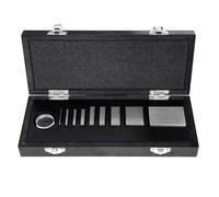 Calibration Kit for Dial Indicator with 9 Gage Blocks + Optical Flat, NIST Traceable Certificate, AS-0 Grade, 0.0005" Accuracy, Steel Gauge Blocks in Wooden Case