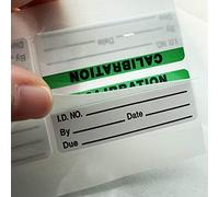 Calibration Stickers,Green Black Word Calibration Labels, Self Laminating Protects Your Writing from Smearing,Tampering and Abrasion,Perfect for NIST, ISO Calibrate Equipment-132 Labels/Pack
