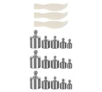 Calibration Weight Set 20g Iron 3 Sets 50g 5G 10g | Silver Finish, Clips Included, Individual Packs, Suitable for Jewelry Use and Quality Control Tasks