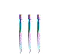 Caliburn Evo Dart Points | Roughed Smooth Grip | No Lip Design | Precision Steel Tip Dart Points | Multiple Colours (Rainbow, 28mm)