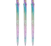 Caliburn Evo Dart Points | Roughed Smooth Grip | No Lip Design | Precision Steel Tip Dart Points | Multiple Colours (Rainbow, 40mm)
