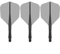 Caliburn SUP Flights & Moulded Shaft Combo | Standard No.6 Dart Flights | Integrated Flight & Shaft System | Multiple Sizes & Colours. (Black, Short)