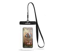 CaliCase Universal Waterproof Phone Pouch - IPX8 Waterproof Phone Case With Lanyard For iPhone X-15/ S20-S24/ Pixel 4-8 - Clear
