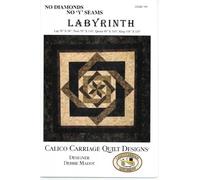Calico Carriage Quilt Designs Labyrinth Quilt Pattern, No Diamonds or 'Y' Seams, 4 Size Options: 58" x 58" (Lap), 70" x 110" (Twin), 90" x 110" (Queen), 118" x 118" (King), Multi-Color