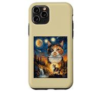 Calico Cat Howling To The Moon Case for iPhone 11 Pro