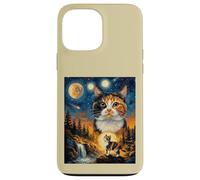 Calico Cat Howling To The Moon Case for iPhone 13 Pro Max