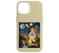 Calico Cat Howling To The Moon Case for iPhone 14