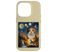 Calico Cat Howling To The Moon Case for iPhone 14 Pro
