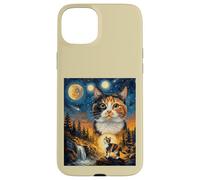 Calico Cat Howling To The Moon Case for iPhone 15 Plus