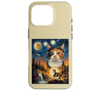 Calico Cat Howling To The Moon Case for iPhone 16 Pro