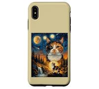 Calico Cat Howling To The Moon Case for iPhone XS Max
