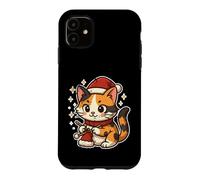 Calico Cat Knits Santa Hat Case for iPhone 11