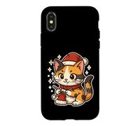 Calico Cat Knits Santa Hat Case for iPhone X/XS