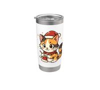 Calico Cat Knits Santa Hat Stainless Steel Insulated Tumbler
