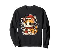 Calico Cat Knits Santa Hat Sweatshirt