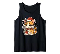 Calico Cat Knits Santa Hat Tank Top
