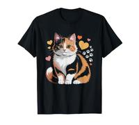 Calico Cat Mom Boho Floral Wreath Breed Art T-Shirt
