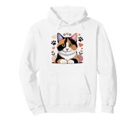 Calico Cat Mom Pop Art Bold Tricolor Face Pullover Hoodie