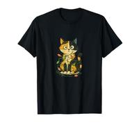 Calico Cat Tangled Christmas Lights Cute Festive Holiday T-Shirt
