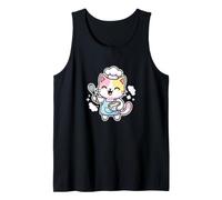 Calico Chef Cat Baker Whisk Bowl Cute Baking Kitten Tank Top