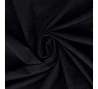 Calico Fabric (1 Metre, Black) 100% Cotton Medium Weight 58” / 147.5 cm Wide Fabric by The Metre UK Ideal for Sewing, Quilting, Pillowcases, Totes & More by FT Fashion Track