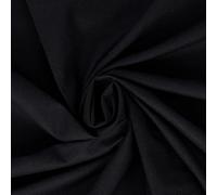 Calico Fabric (2 Metre, Black) 100% Cotton Medium Weight 58” / 147.5 cm Wide Fabric by The Metre UK Ideal for Sewing, Quilting, Pillowcases, Totes & More by FT Fashion Track