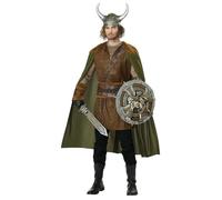 CaliCo, Fearless Viking, Men's Costume, Brown/Green, L-X-L
