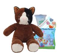 Calico Kitty Cat Plush Soft Toy - 16"/40cm - Build your own Teddy Bear Making Kit - no sew