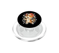 Calico Santa Cat Singing PopSockets PopGrip for MagSafe
