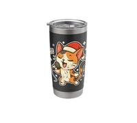Calico Santa Cat Singing Stainless Steel Insulated Tumbler
