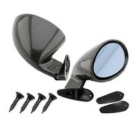 Calicompatible withnia Style Left & Right Car Classic Retro Door Wing Side Mirror Rearview Vintage Universal Ca Carbon Fiber Pattern