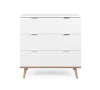 CALICOSY 3-Drawer Chest, 79.8 Cm Wide - COPENHAGEN in White CALICOSY White